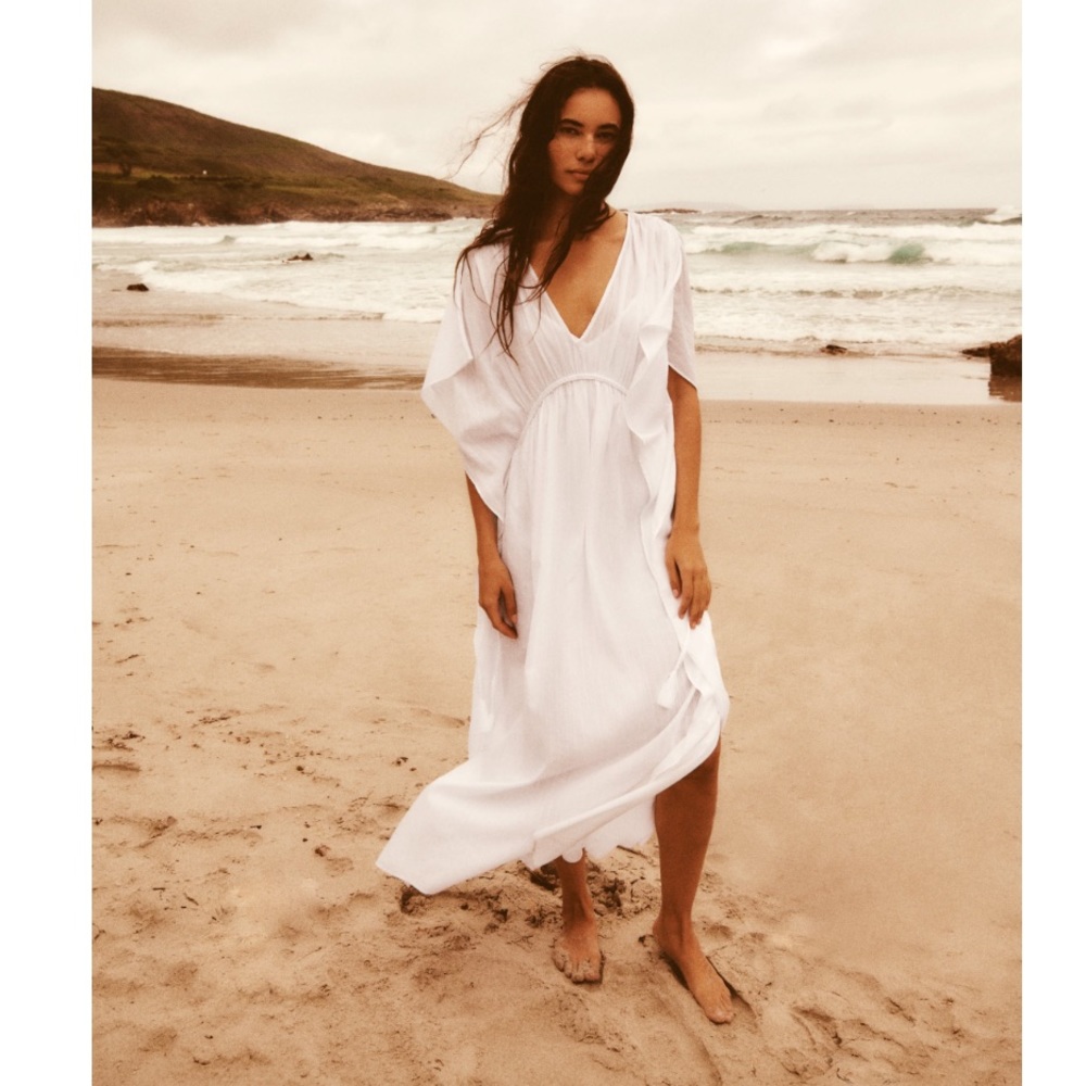 Zara Kaftan White Dress